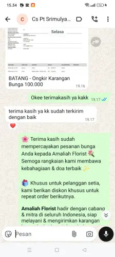 Testimonial Papan Bunga cilampeni