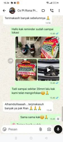 Testimonial Papan Bunga cilampeni